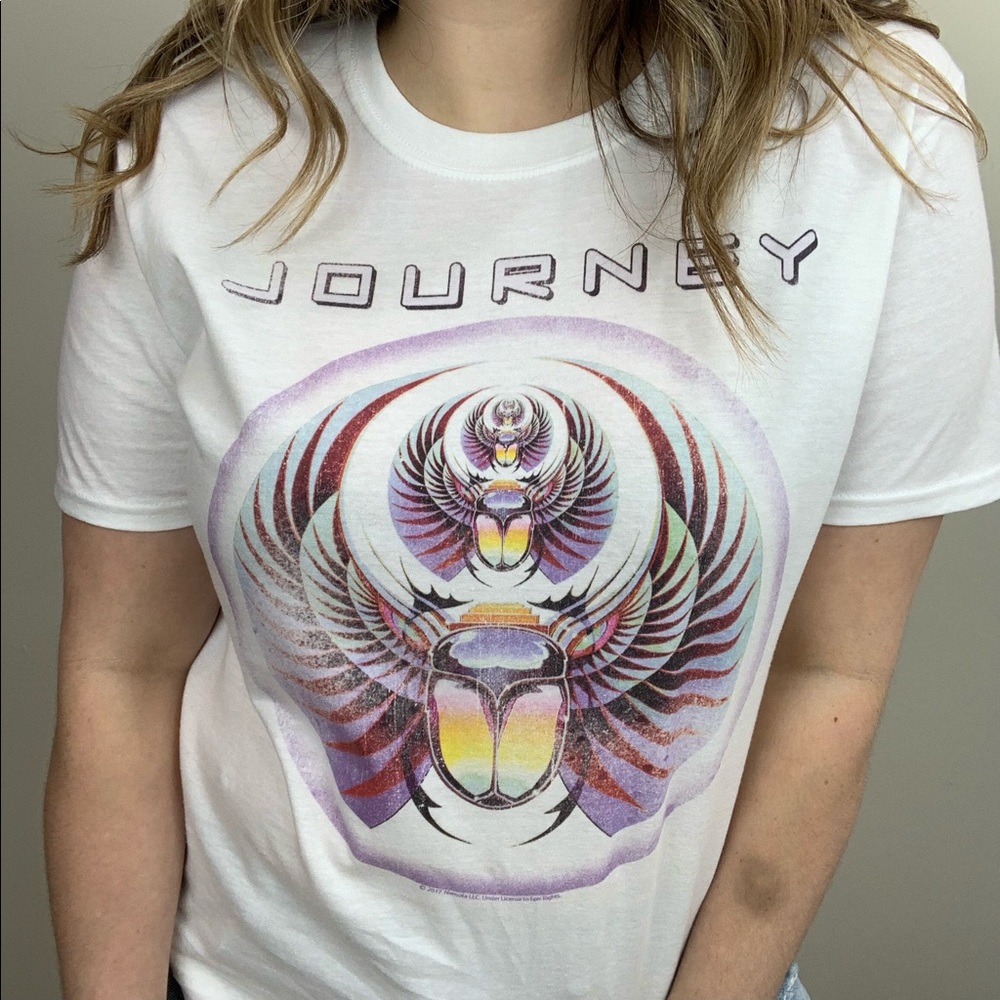 Journey Graphic Band Tee White M L - Picture 3 of 6